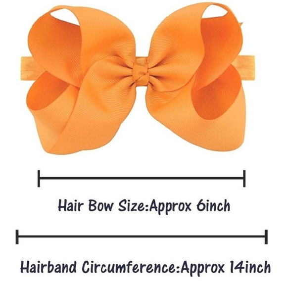 6 inch infant hair bow bands - Picture 3 of 4